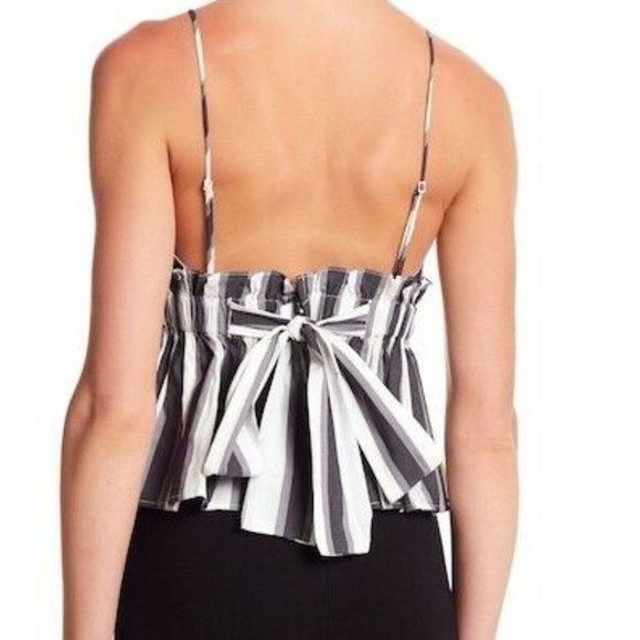 Women Kendall & Kylie Stripe Peplum Cami - Picture 4 of 8